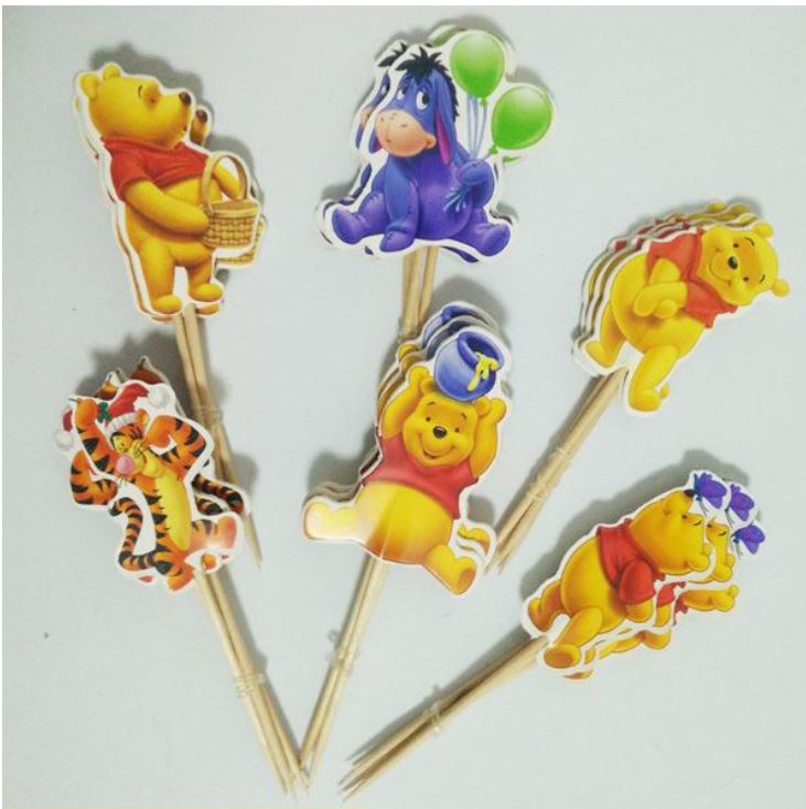 24pcs Winnie the pooh bear cupcake toppers eeyore tigger cake topper