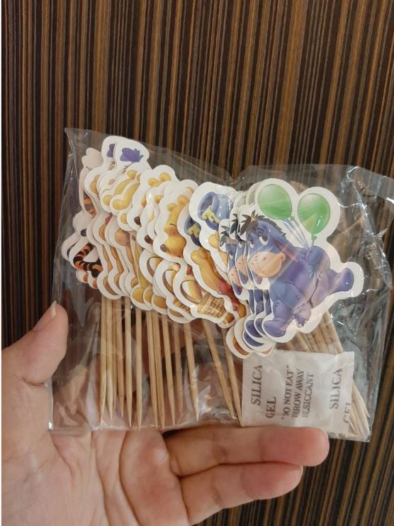 24pcs Winnie the pooh bear cupcake toppers eeyore tigger cake topper