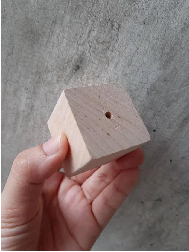 Wood stand - Piping flower nail wood block for anchoring piped buttercream flowers cake decorating wooden block