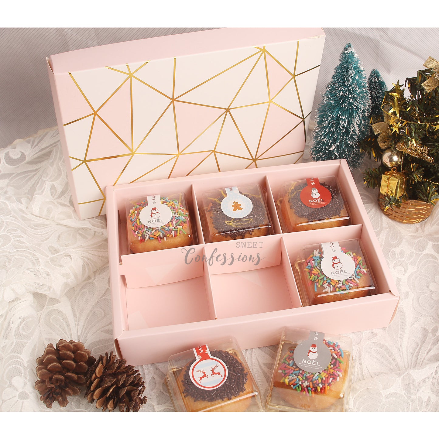🇸🇬 Sweets nougat box - takeaway gift packaging mooncake box - cake tart pastry cookies strawberry mooncake box diamond