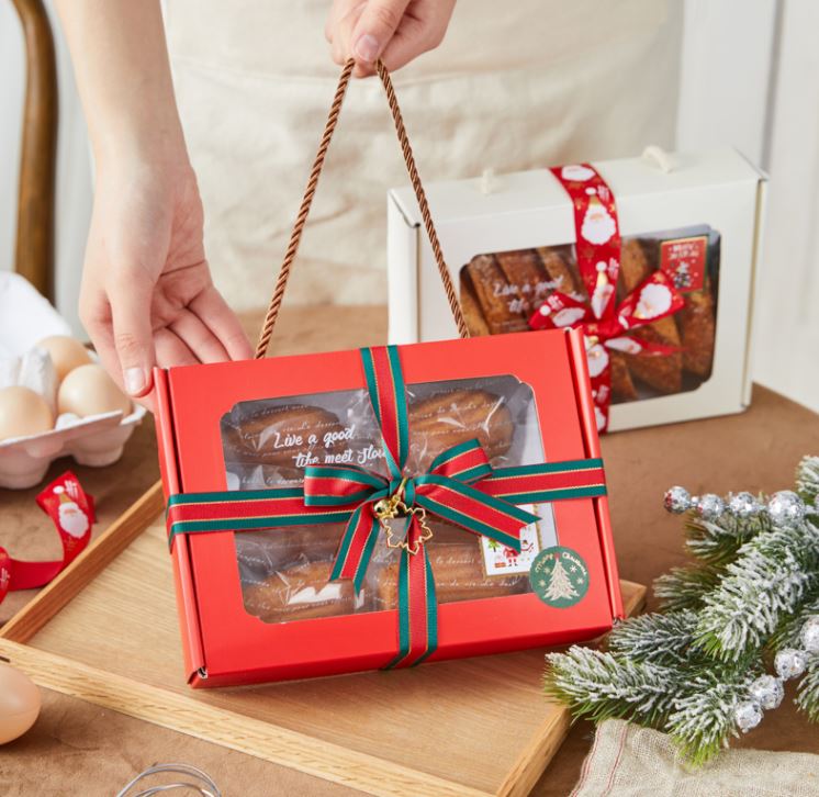 (22m) 2cm Xmas ribbon christmas ribbons green red gift box packaging bow