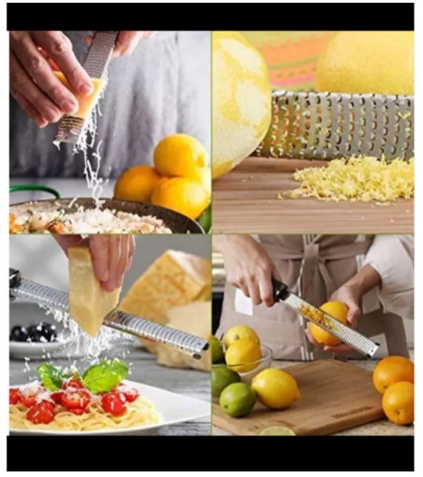 Lemon citrus zester cheese grater microplane (free brush)