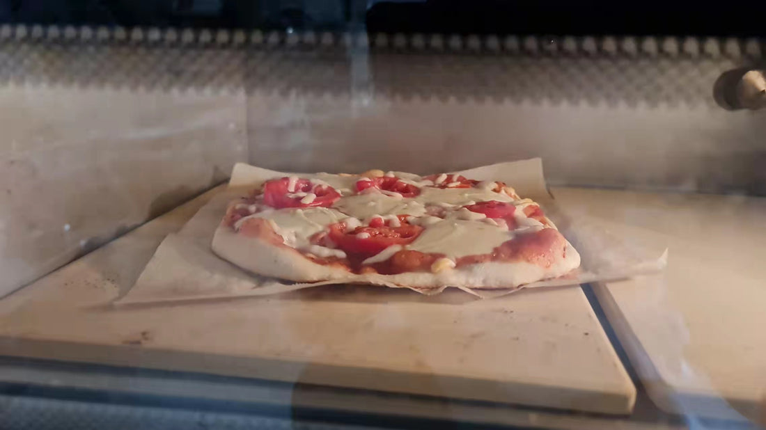 Baking pizza on stone