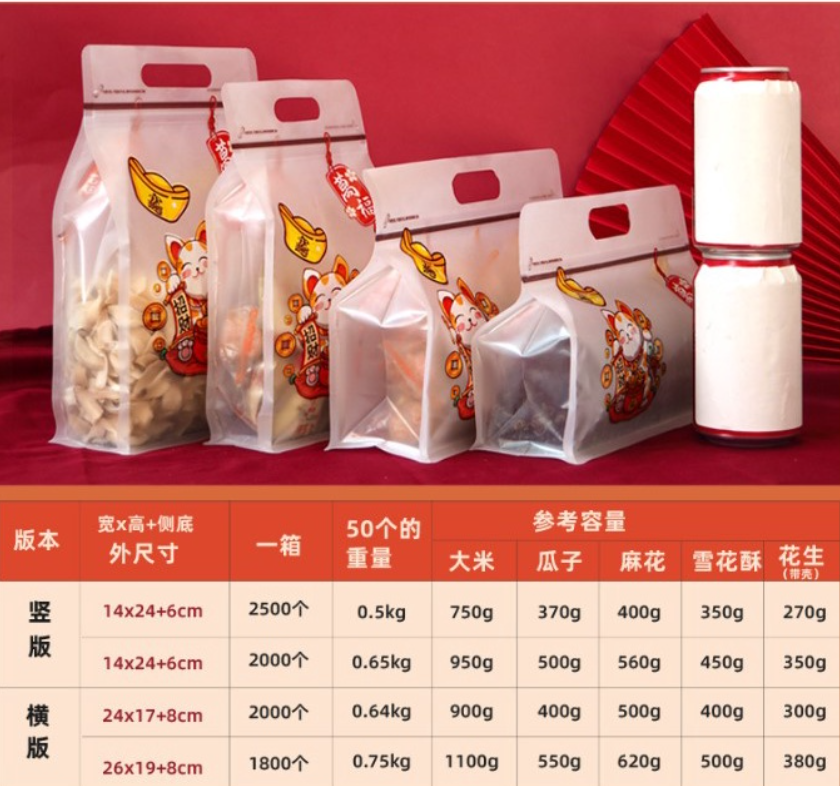 CNY packaging bag goodies wrapper carrier pineapple tart 雪花酥包装袋 nougat plastic bags