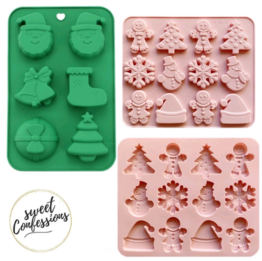 Santa clause mould christmas bell xmas tree jelly mold baking tray