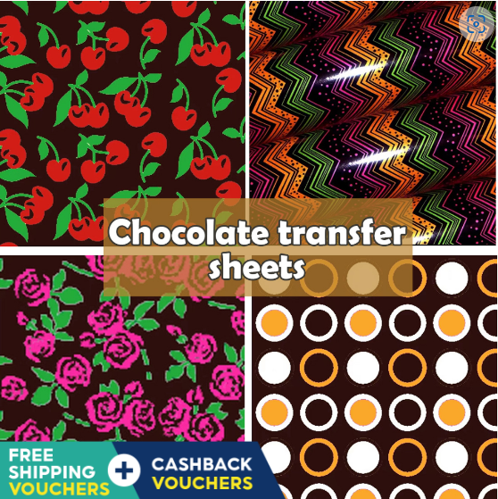 Chocolate transfer sheet cocoa butter printed paper colour chocolate printed paper