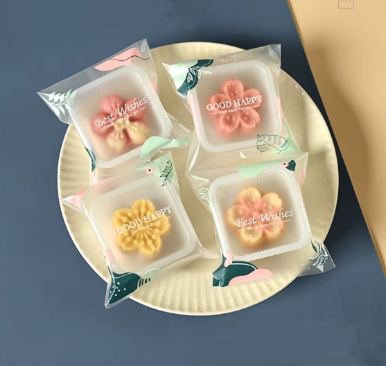 Self adhesive sealing wrapper mooncake bag plastic bag cookie gift packaging