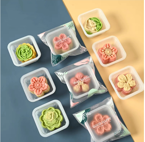 Self adhesive sealing wrapper mooncake bag plastic bag cookie gift packaging