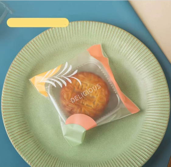 🔥Self adhesive sealing wrapper mooncake bag plastic bag cookie gift packaging