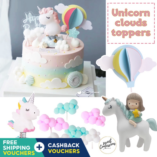 Unicorn topper cloud cake topper cake decorating tool hot air balloon decoration