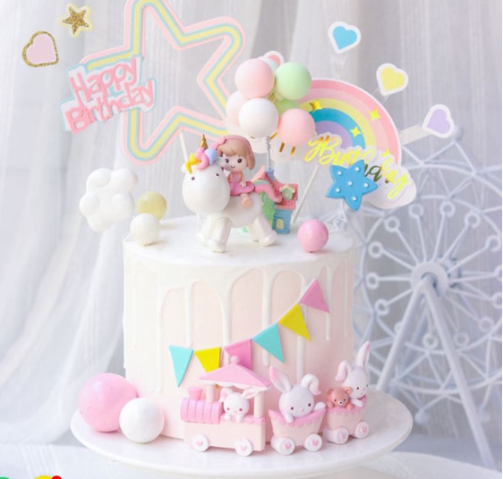 Unicorn topper cloud cake topper cake decorating tool hot air balloon decoration