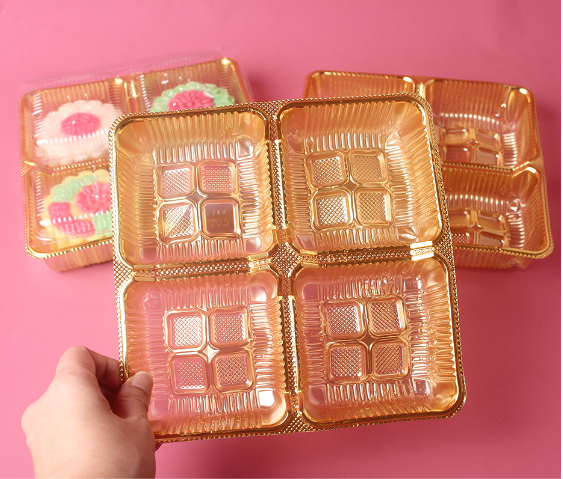 (10pcs) Large 125g/150g mooncake tray clear plastic inner tray packaging