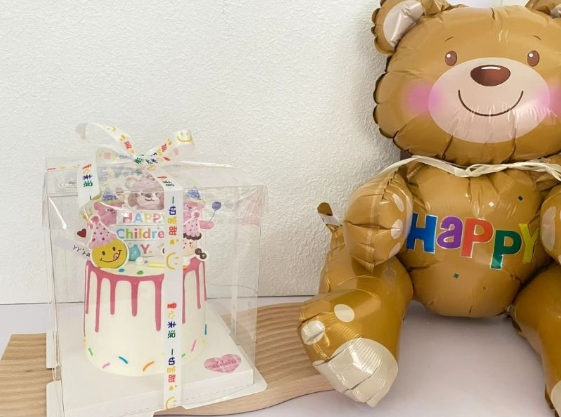 Bear balloon foil party balloons cake box decoration birthday girl