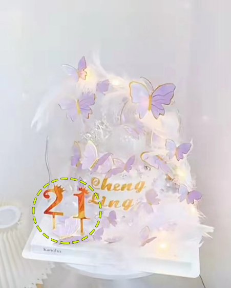 Number age cake topper numeric cutter decoration acrylic baby happy birthday 80 90 21 60