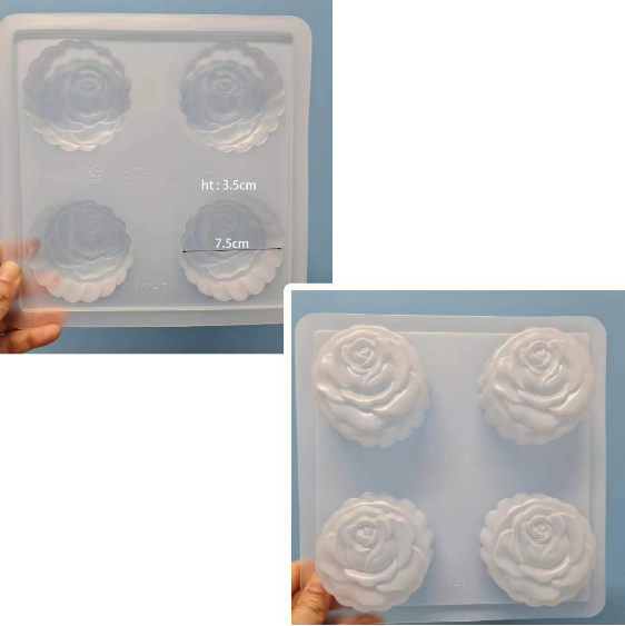 Rose mooncake mould plastic jelly mooncake mold 玫瑰月饼模