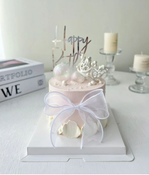 Transparent ball cake topper pearl christmas ball decoration