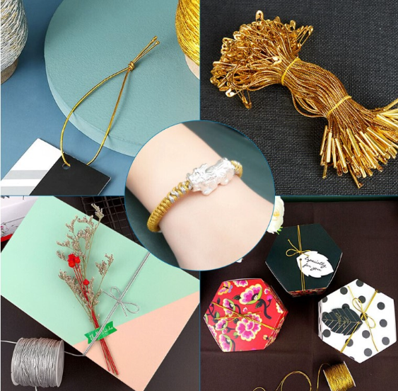 Hamper Wrapper String 🔥 20 metres elastic string 1mm rope band hamper ribbon cord tinsel gif ...