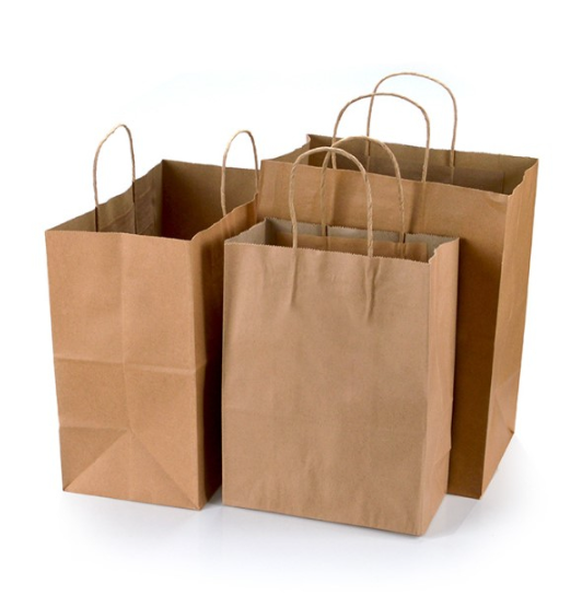 Kraft paper bag wine bag takeaway plastic bag brown colour carrier