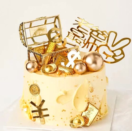 (1-4cm) Gold ball cake decorating balls sphere colour cake topper