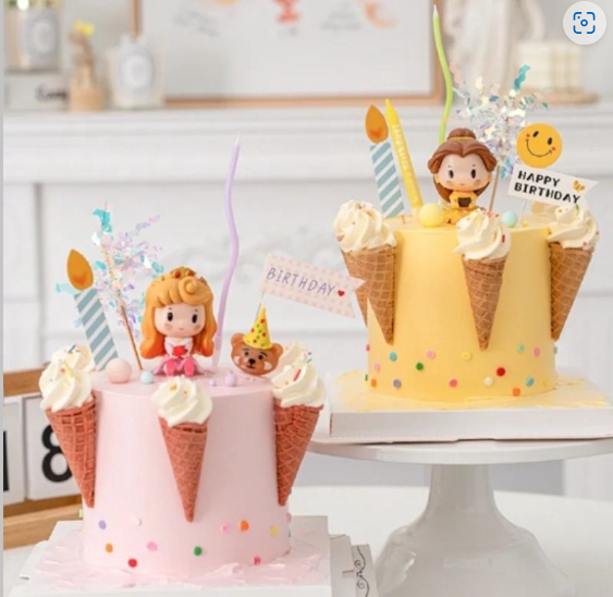 (Toppers) Bear & balloon party children day kids birthday cake decoration topper