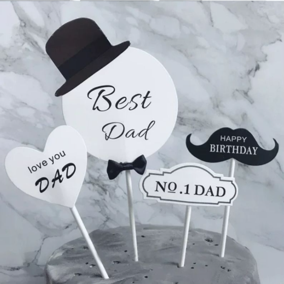 Suits Tuxedo Father's day dad birthday necktie gentleman topper man cake decoration