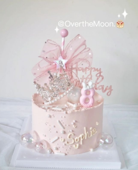 Fairy Wand silver gold pink cake topper princess cake decoration