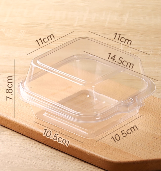 10pcs Clear Bento Box Cold Food Burger Box