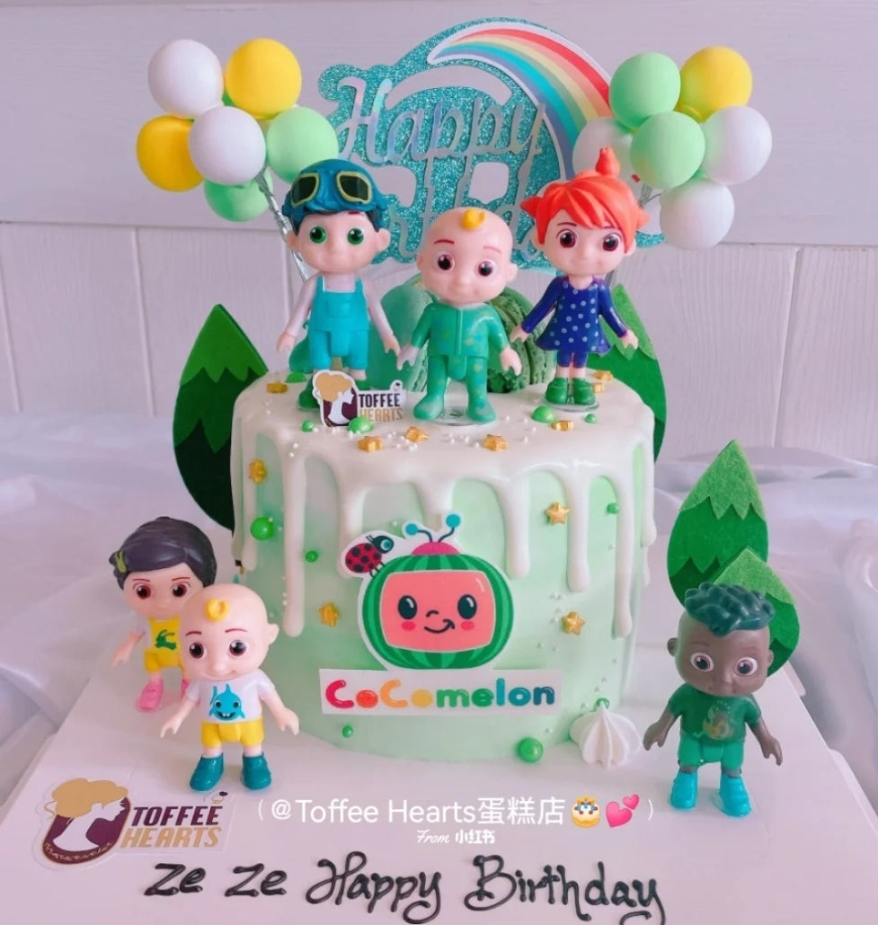 Balloons topper colourful cake decoration