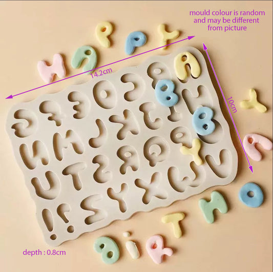 Alphabet mould number mold numeric fondant cake decorating mould clay art mold english letters (Copy)