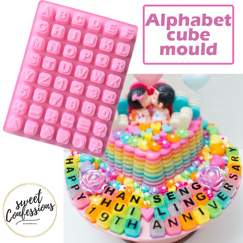 Alphabet & multiplication table jelly silicone mould alphabets letters silicon mold