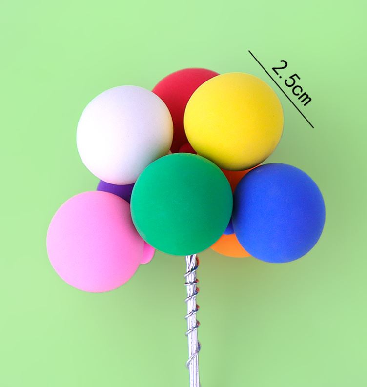 Balloons topper colourful cake decoration