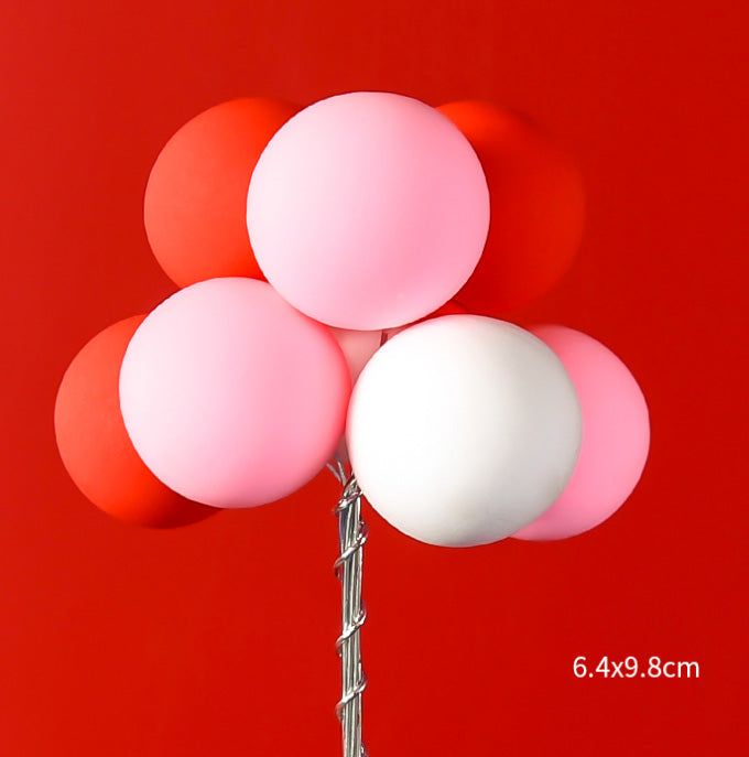 Balloons topper colourful cake decoration