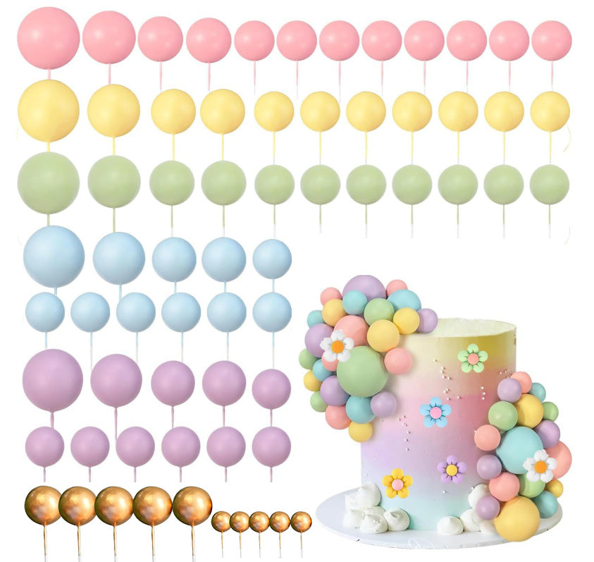20pcs/pack (1-4cm) Gold ball cake decorating balls sphere colour cake topper
