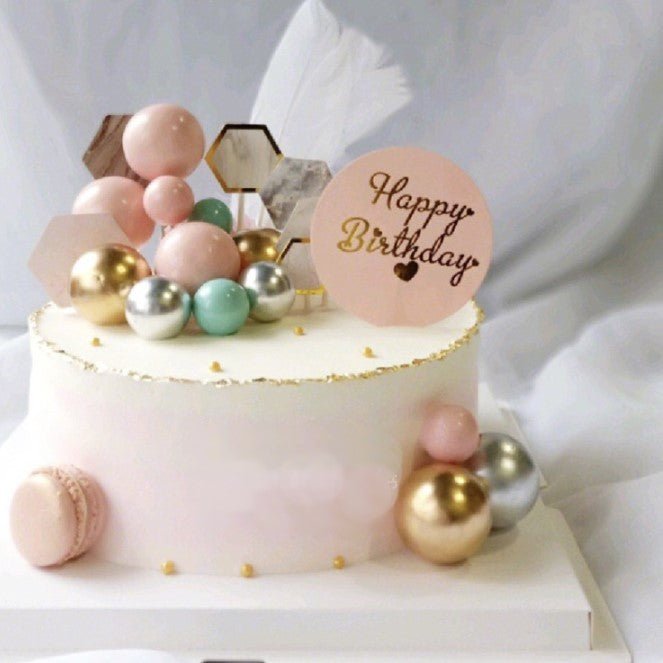 (1-4cm) Gold ball cake decorating balls sphere colour cake topper