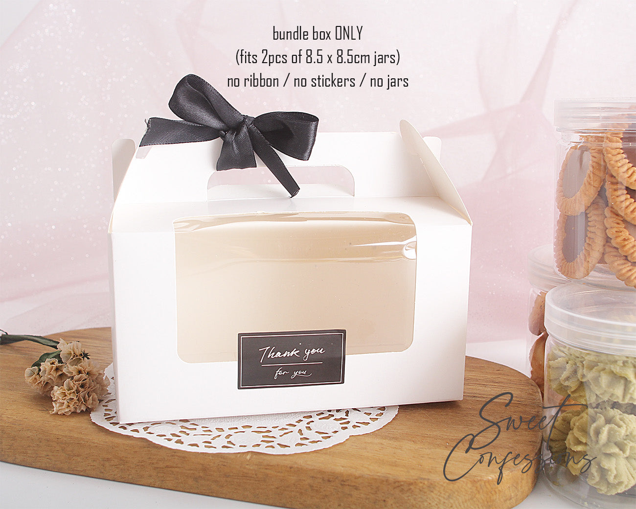 White Box For 8.5x8.5cm Cookie Jar