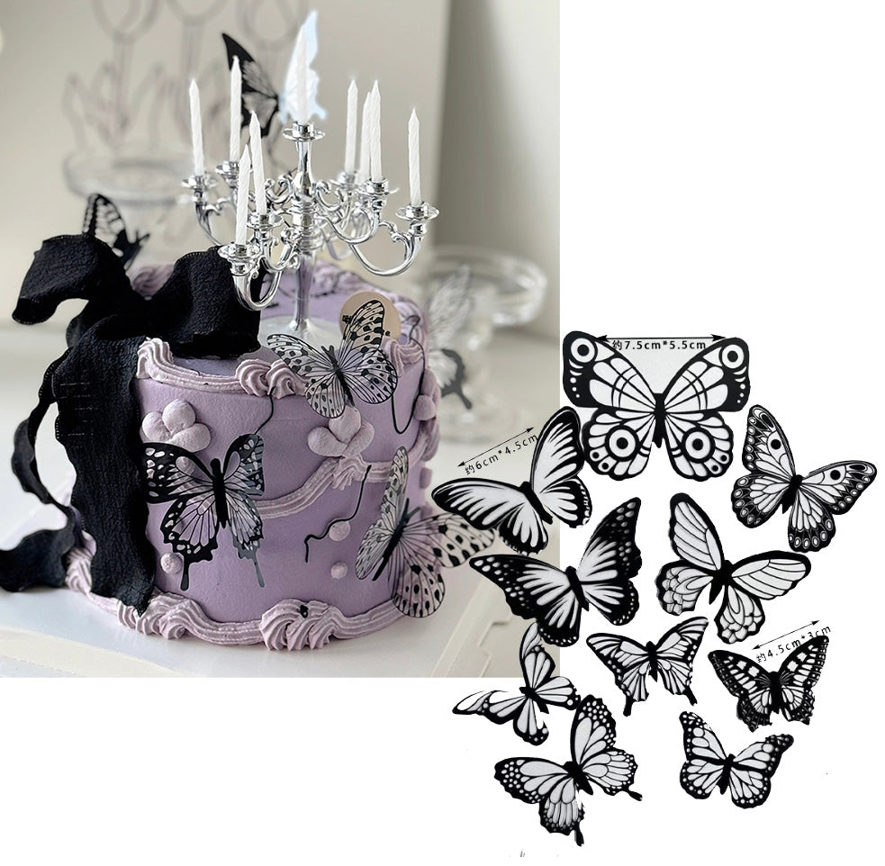 Butterfly Cake topper cake decorating toppers pink purple white butterflies
