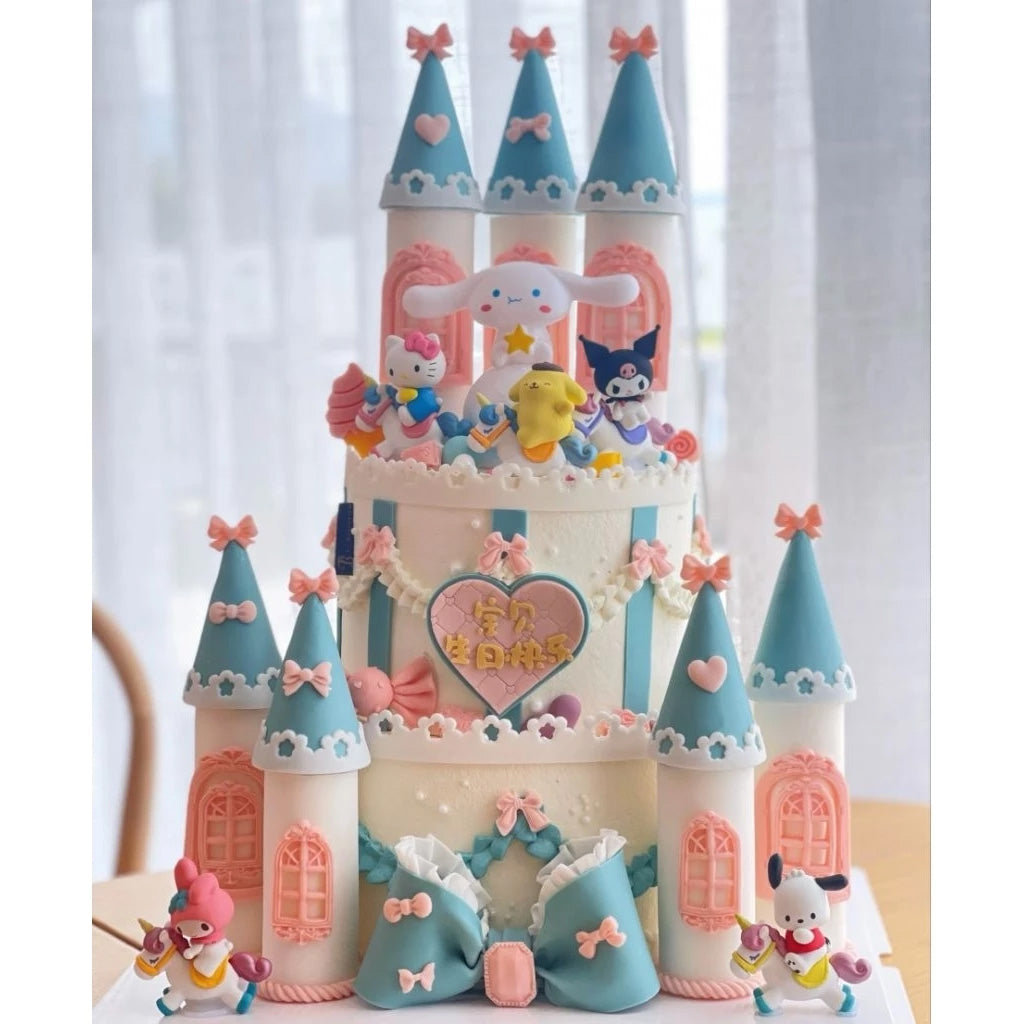 Unicorn Carousel Cake Hello Kitty Kuromi Cake Topper