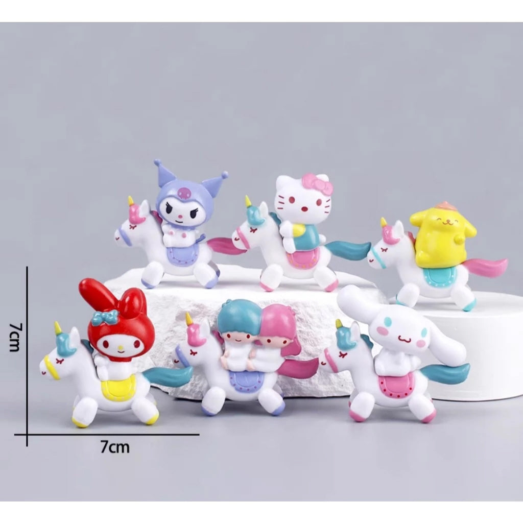 Unicorn Carousel Cake Hello Kitty Kuromi Cake Topper