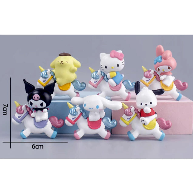Unicorn Carousel Cake Hello Kitty Kuromi Cake Topper
