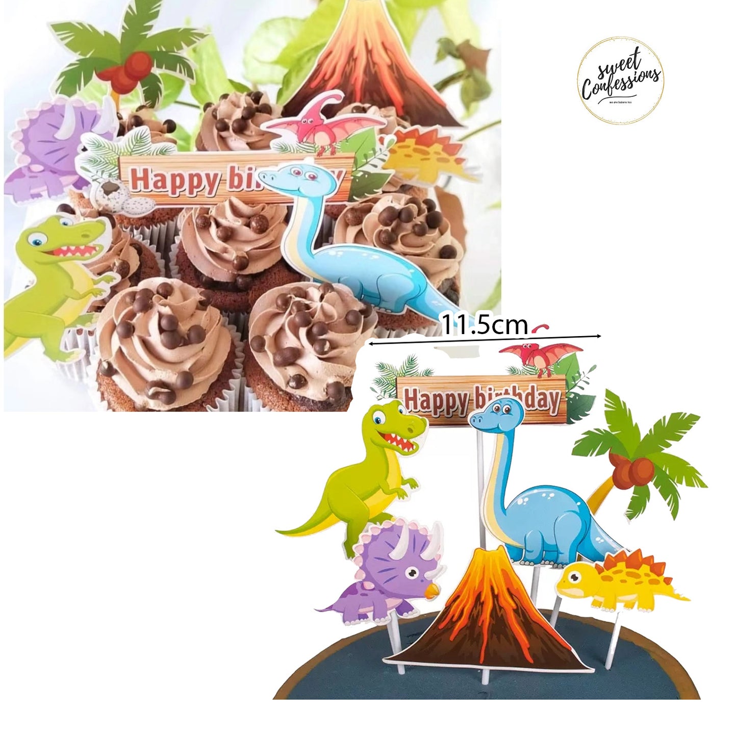 Dinosaur brontosaurus tyrannosaurus set of 12pcs figurine toys for cake decorating t rex cake topper decoration toppers