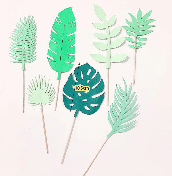 Lilo & Stitch Cake Topper Figurine Cake Decoration Forest Fern Paper Card