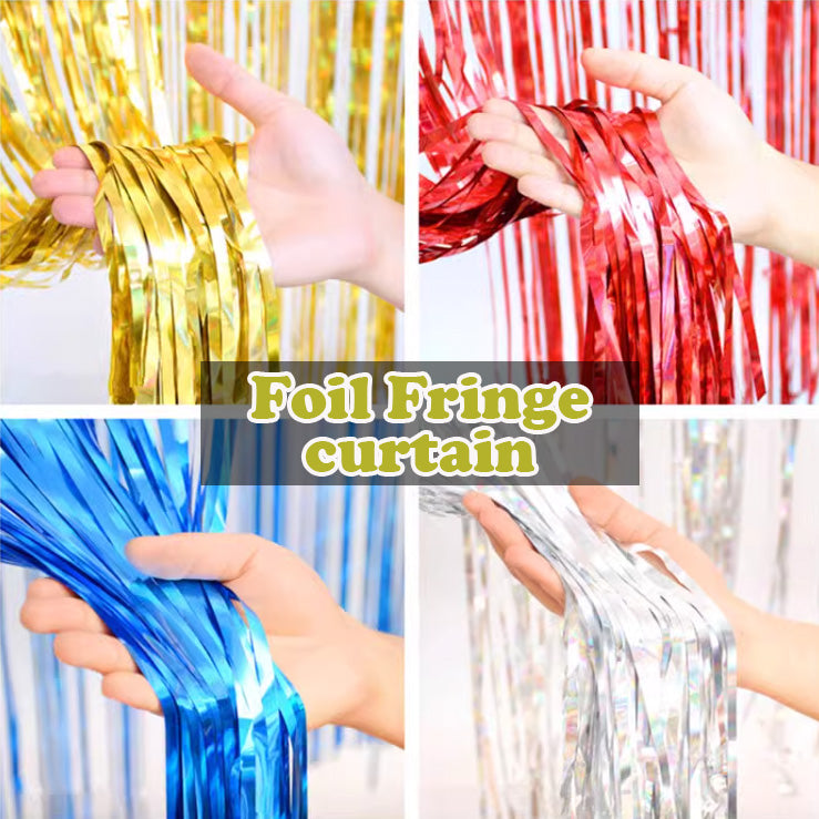 Party Backdrop Foil Fringe Curtain