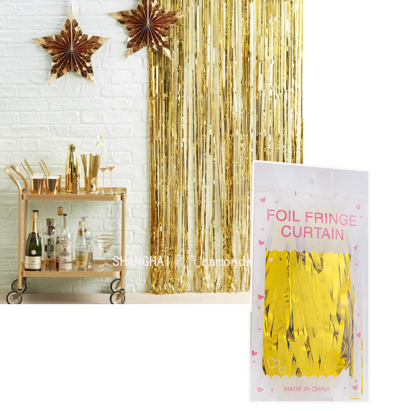 Party Backdrop Foil Fringe Curtain