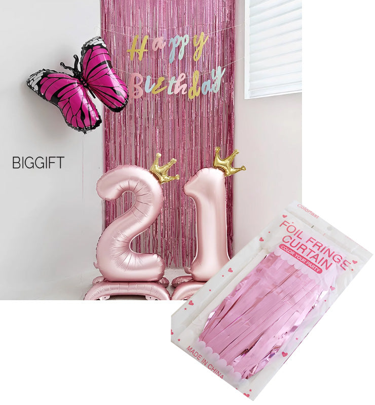 Party Backdrop Foil Fringe Curtain