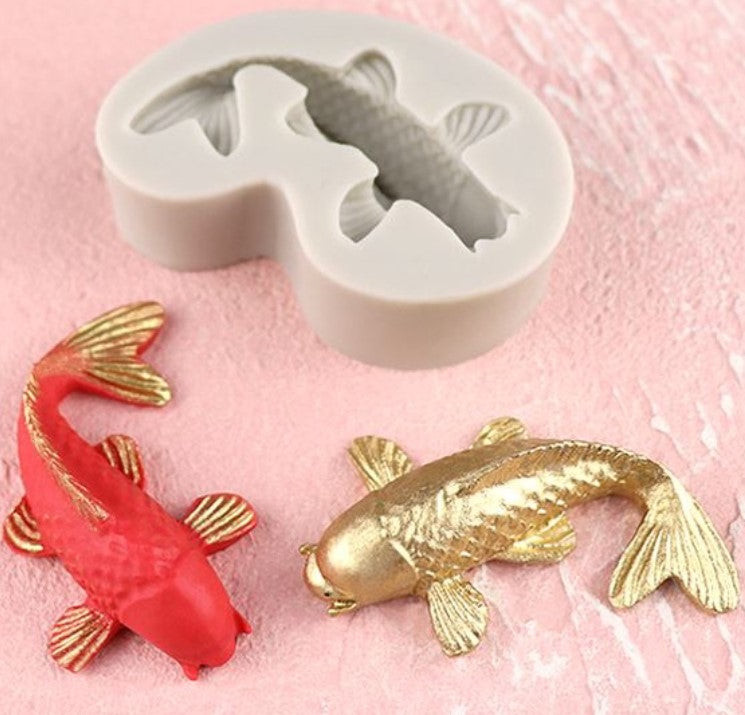Koi fish mould carp auspicious fish 鲤鱼模 jelly mold chocolate mould