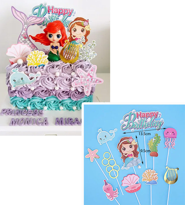 [SG seller] Little Mermaid Cake Topper princess Ariel toy figurine for cake decorating girl's birthday cake
