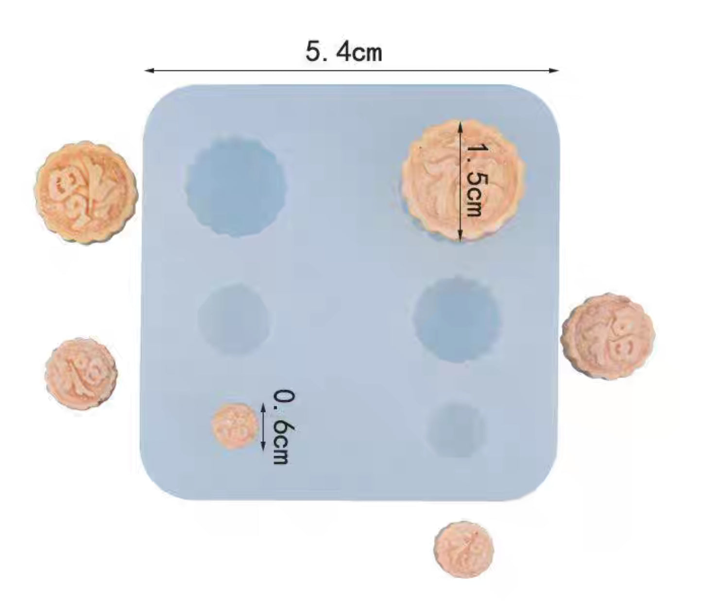 Mini Mooncake Mould Jelly Mooncake Mould 花好月圆模