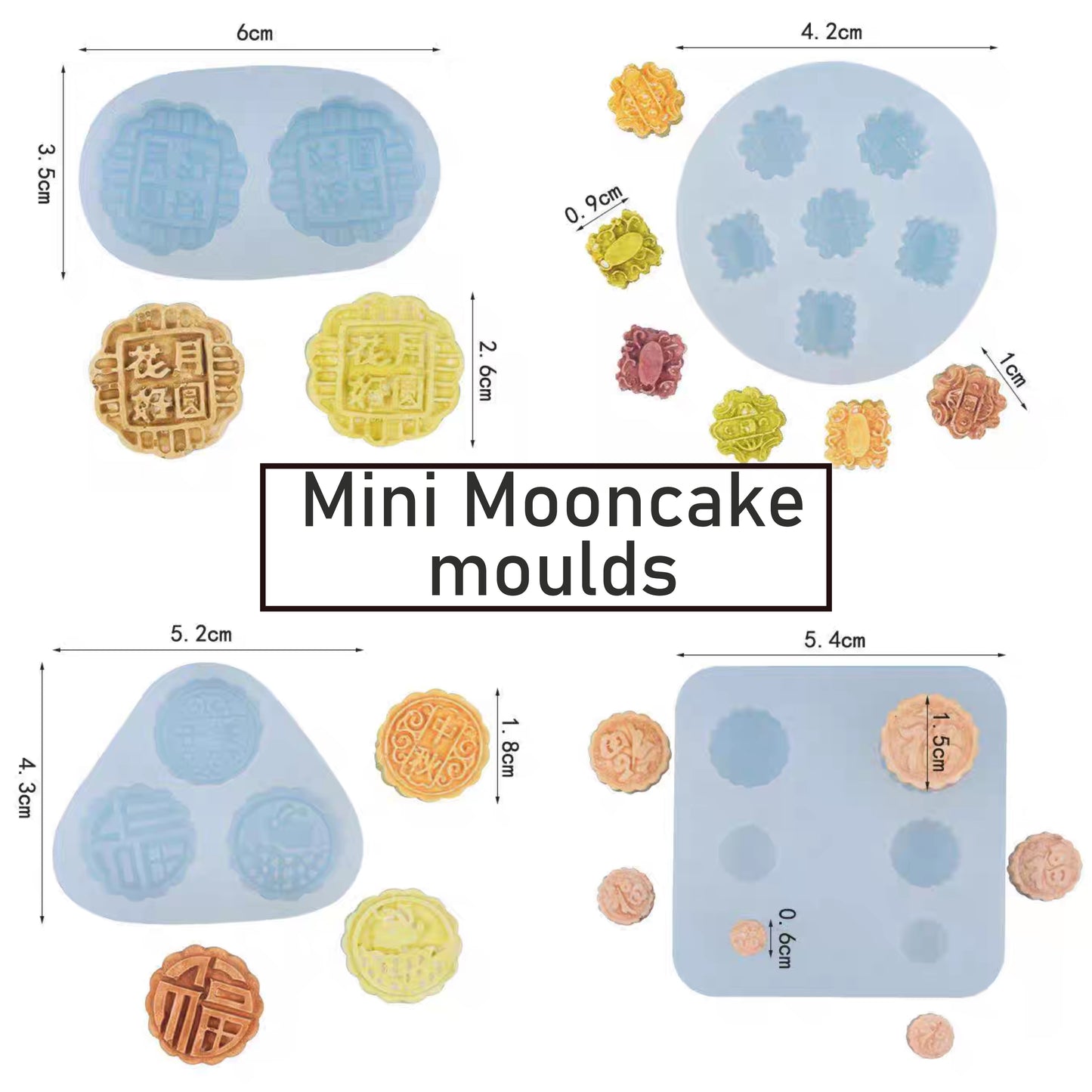 Mini Mooncake Mould Jelly Mooncake Mould 花好月圆模