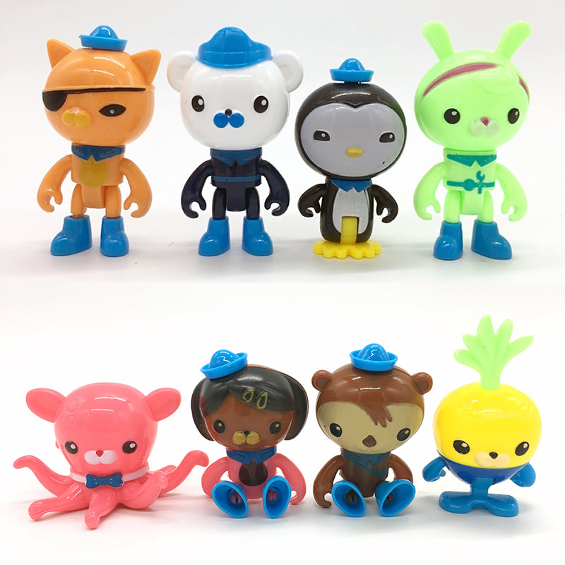 8pcs Octonauts cartoon characters toy figurines for cake decorating or cake toppers