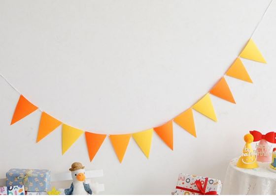 Happy birthday wall bunting flag decoration for party colourful event